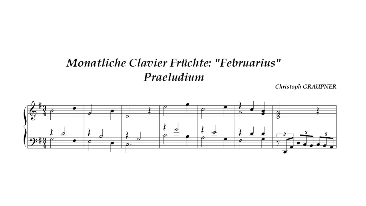 Christoph Graupner &ndash; Monatliche Clavier Fr&uuml;chte: Februarius