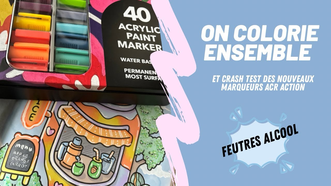 ✨on colorie ensemble ✨ et crash test des nouveaux feutres acryliques action