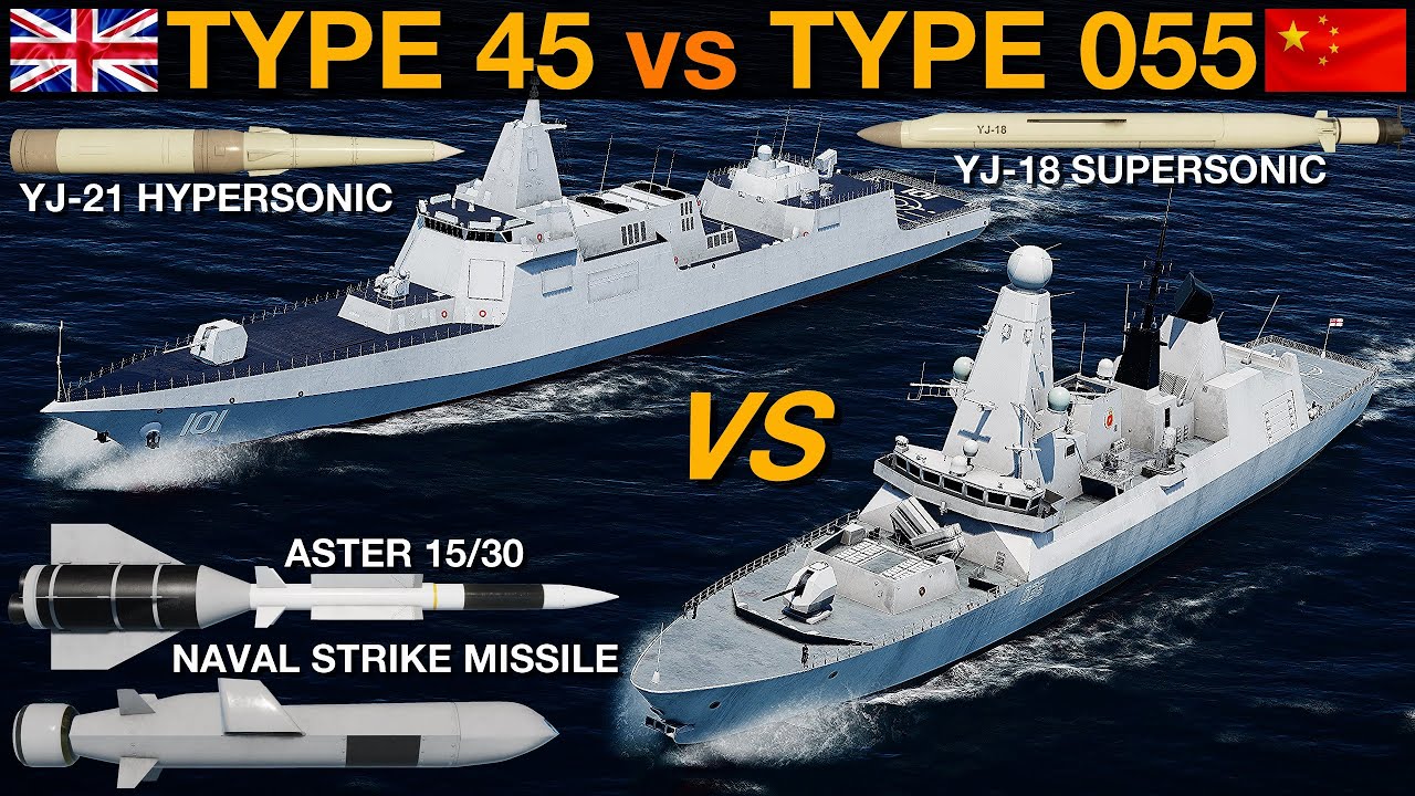 NEW UK Type 45 Destroyer vs Chinese Type 055 Destroyer (Naval Battle 84) | DCS