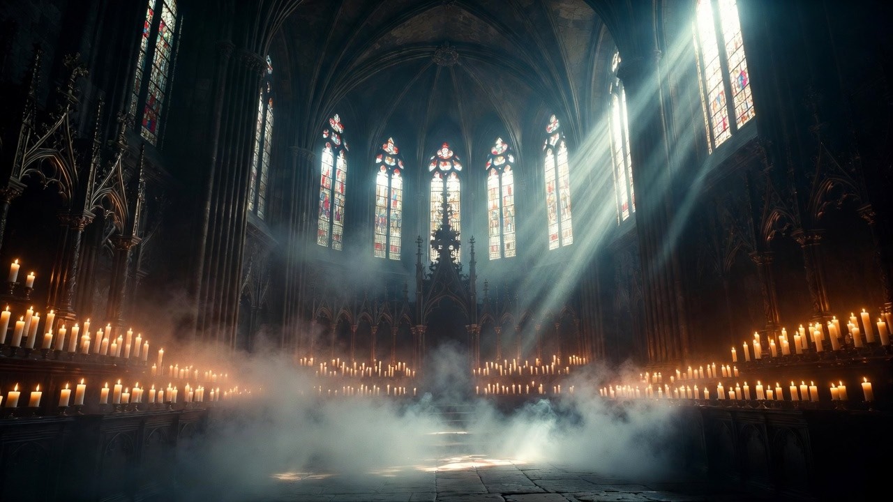 Deep Gregorian Chant for Sleep | Latin Prayer Meditation | Dark Cathedral Ambience
