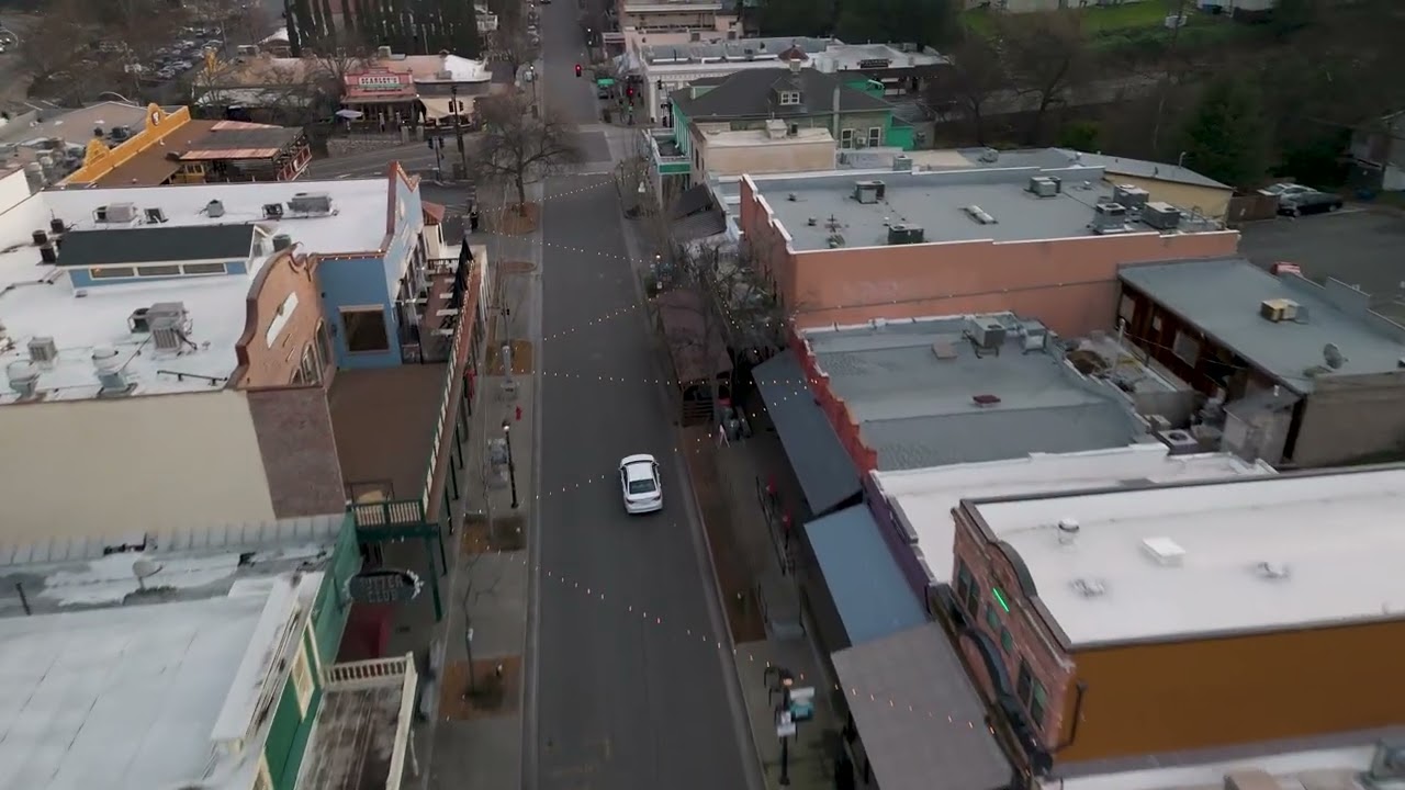 Flying through Old Folsom in the early morning