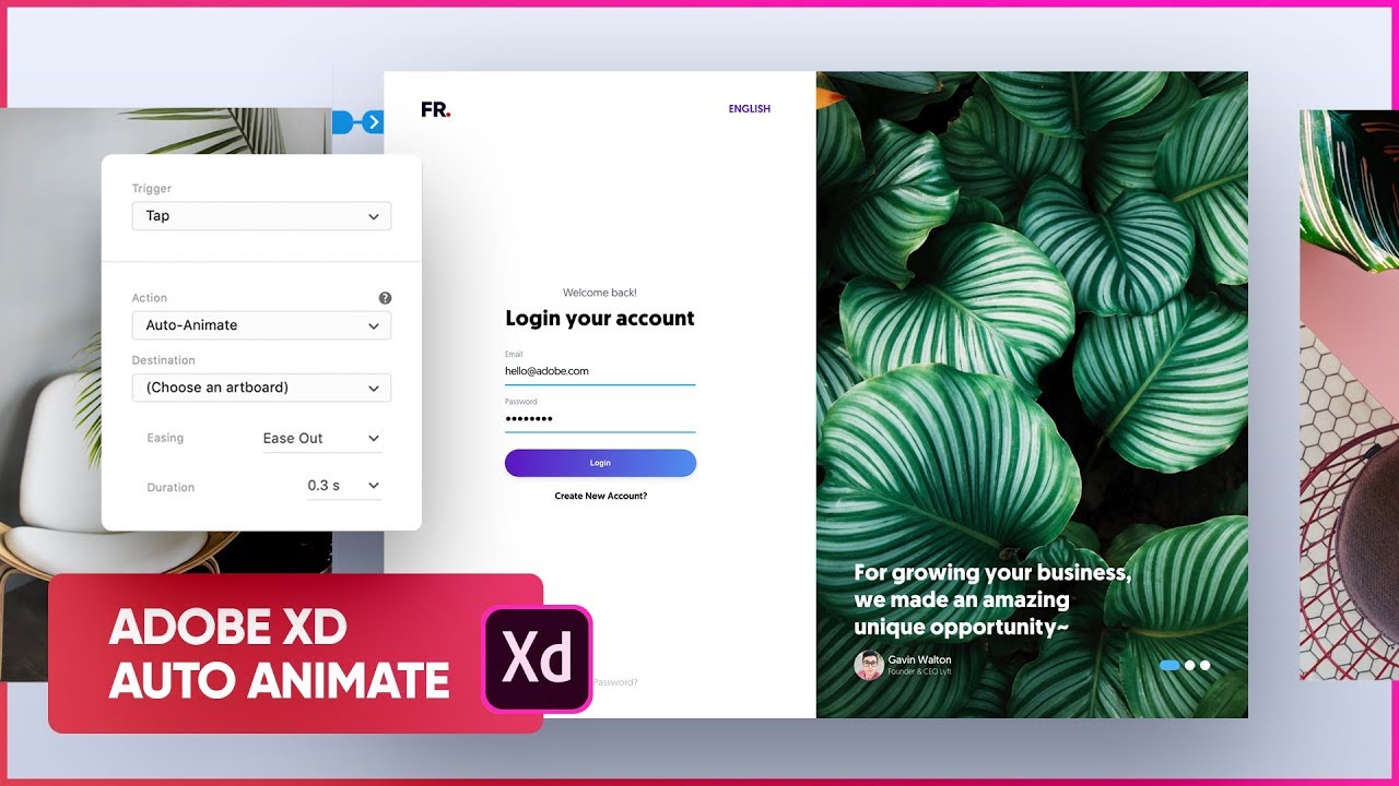 Adobe XD Auto Animate Complete - Tutorial