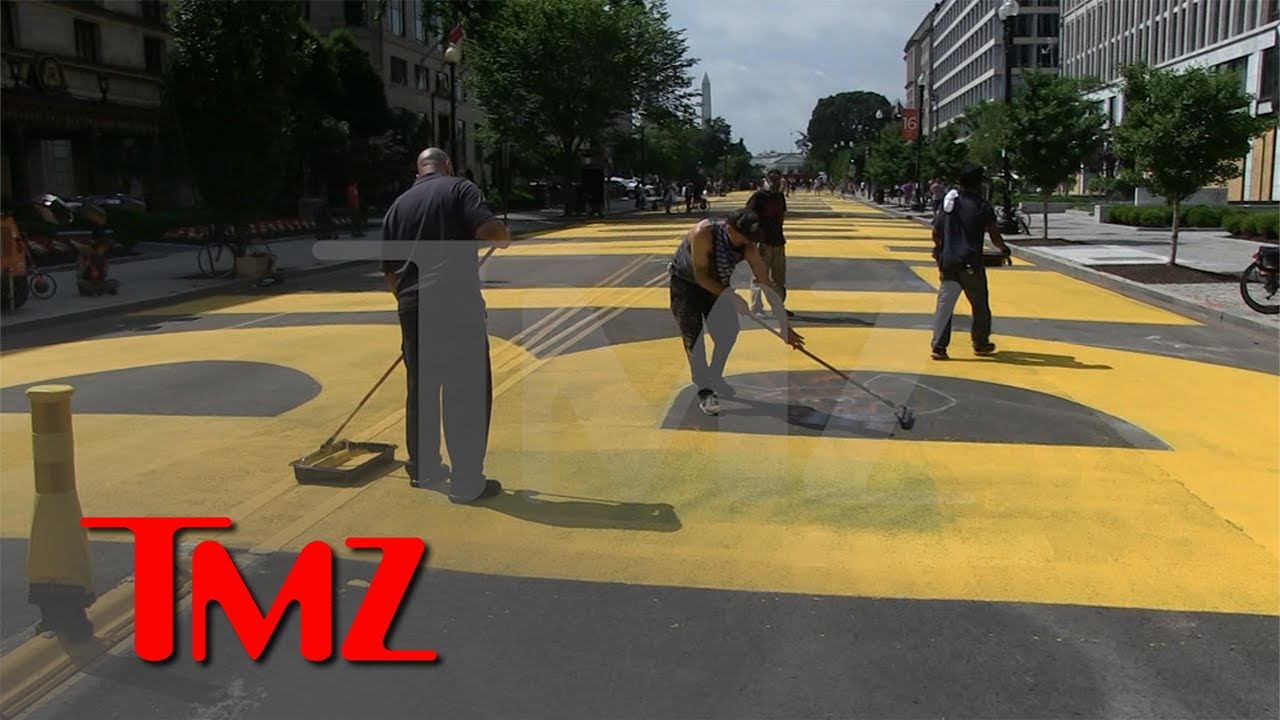 Black Lives Matter Street Mural Painted Near White House | TMZ