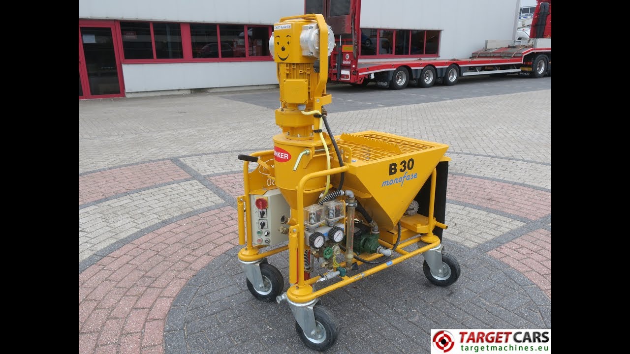 776357 BUNKER B30 220V READY-MIX MATERIALS PLASTERING MACHINE 220V 2008 NEW / UNUSED.