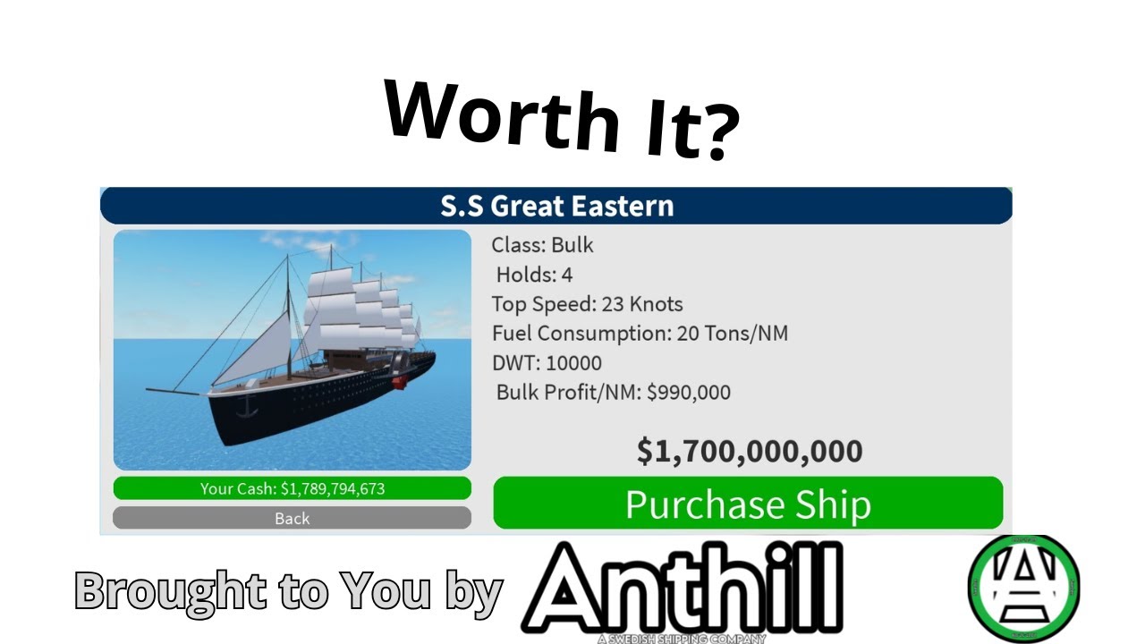 Buying The Great Eastern! | Shipping Lanes Roblox