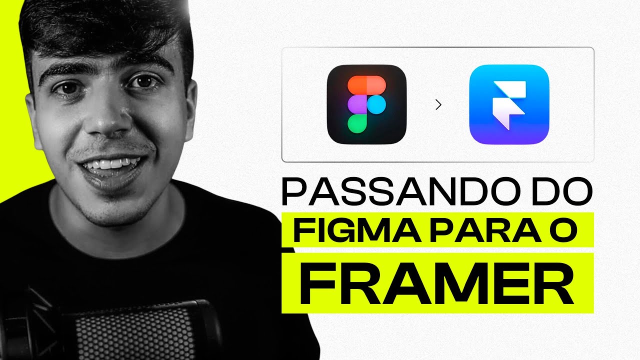 FIGMA para o Framer em segundos! / Tutorial Importando Figma para o Framer / Curso de Framer grátis