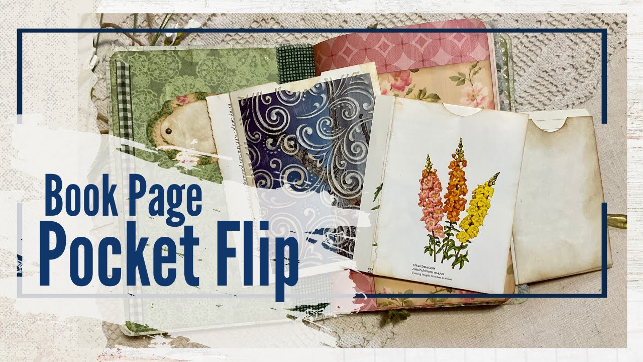Easy Book Page Pocket Flip | Use up Book Pages | Mass Make Journal Pockets