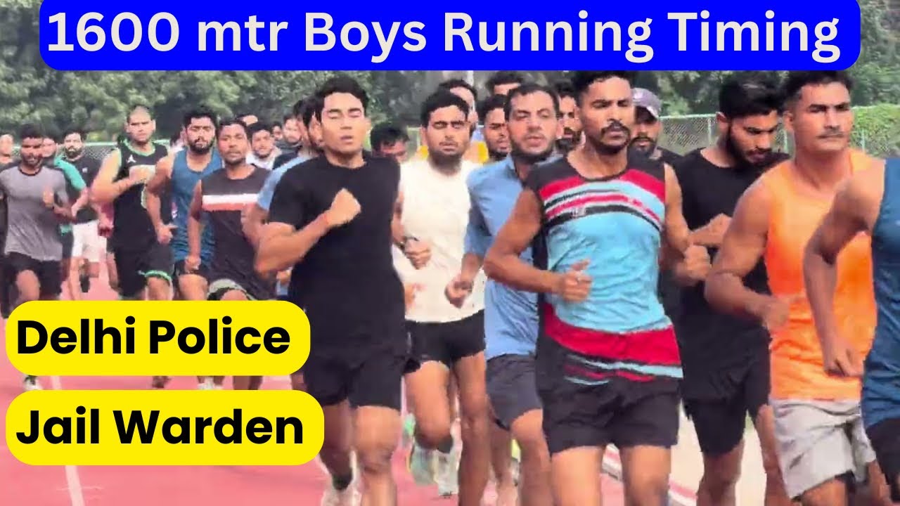 1600 mtr boys running timing ⏱️ | delhi Police Constable Physical | #1600mtrruning #delhipolice 
