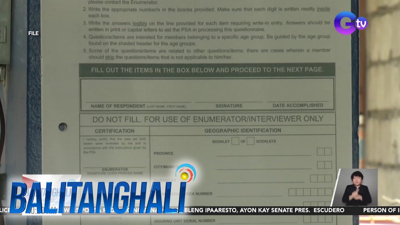 ATM number, OTP, at iba pang confidential information, bawal tanungin sa 2024 Census | Balitanghali