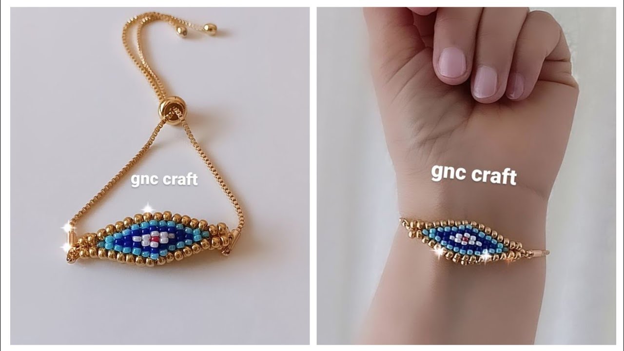 HERRİNGBONE NAZAR BONCUĞU BİLEKLİK HERRINGBONE EVIL EYE BEAD BRACELET