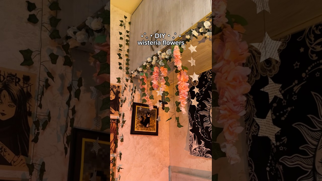 #diy room decor/ wisteria flowers🌸