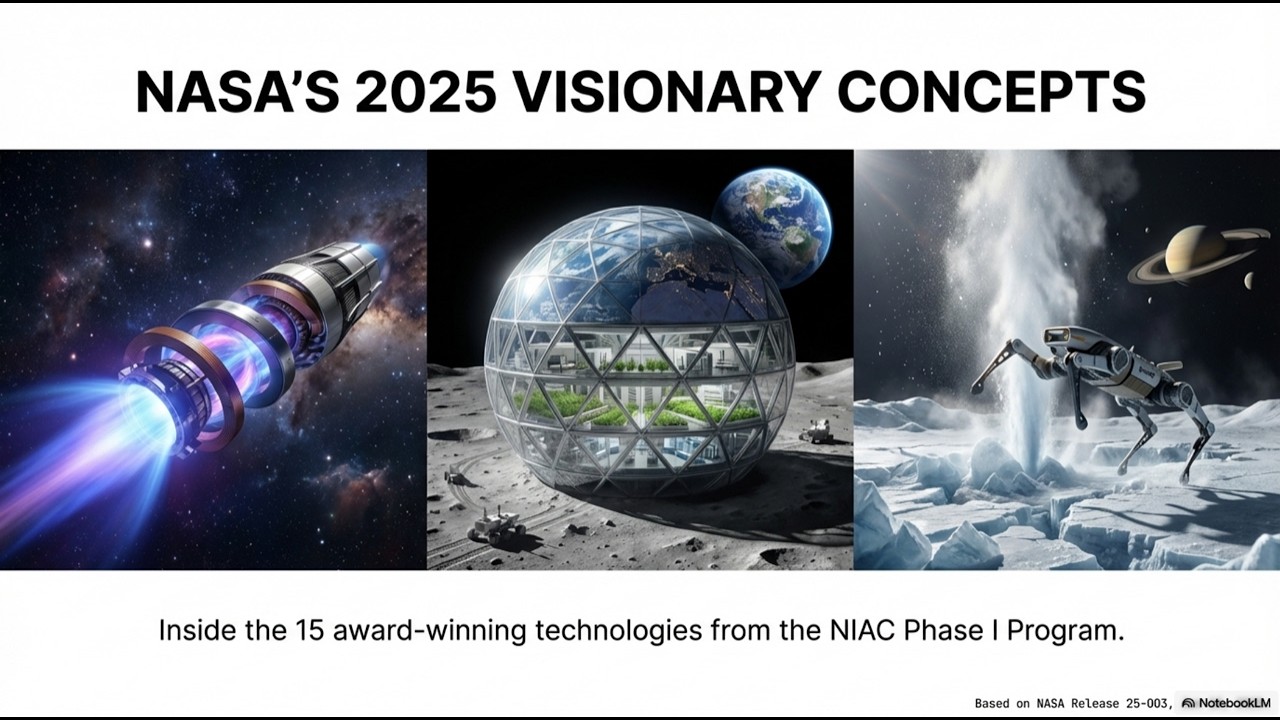 Fusion Spacecraft, Europa Robot, Glass Moon Domes: NIAC 2025 Concepts