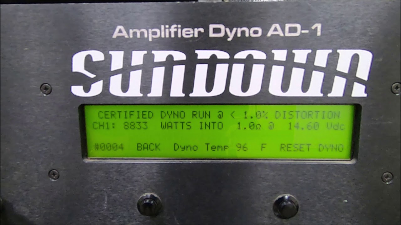 Sundown Audio Salt-6 Amplifier Dyno Test