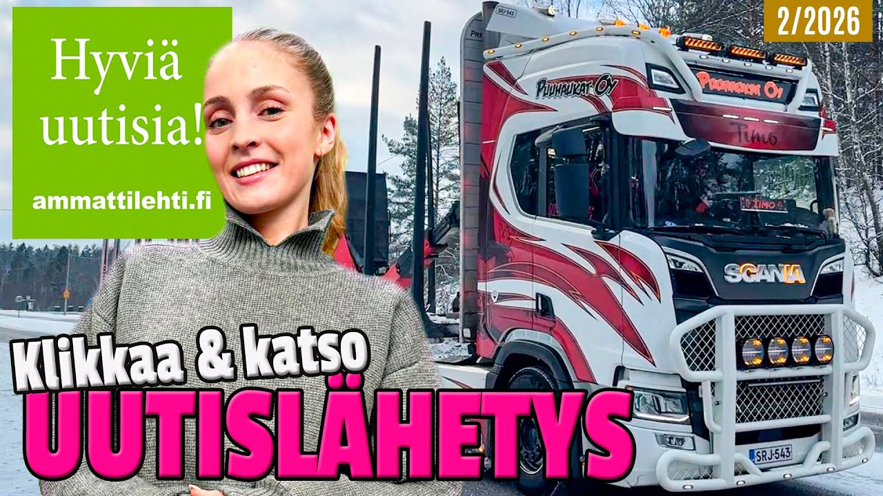 Hyviä uutisia! vko. 2/2026 - Kuljetus, maarakennus ja metsäalan uutisia