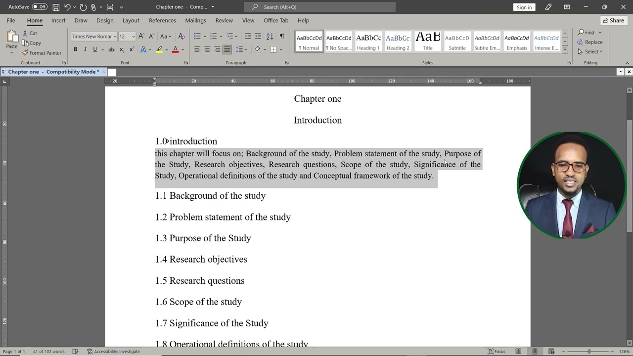 Chapter one Build up