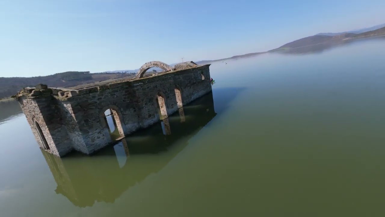 Потопената църква яз. Жребчево, много по-потопена | DJI AVATA 2