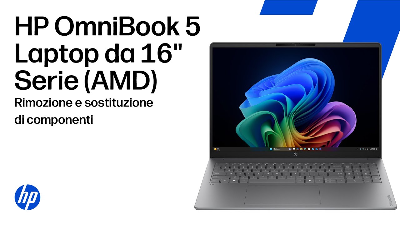 Rimozione e sostituzione delle parti | HP OmniBook 5 serie di PC portatili da 16 pollici (AMD)