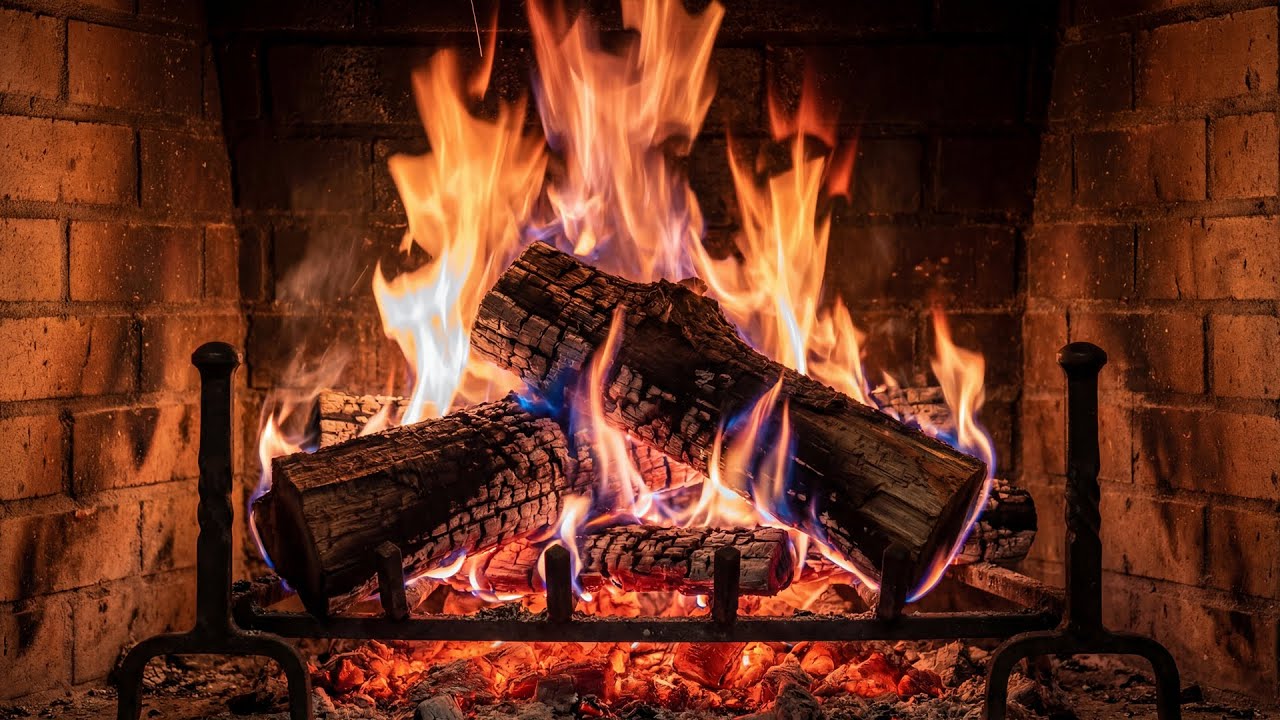 🔥 Fireplace Classic 4K. Cozy Fire with Crackling Fireplace Sounds. Fireplace 4K UHD