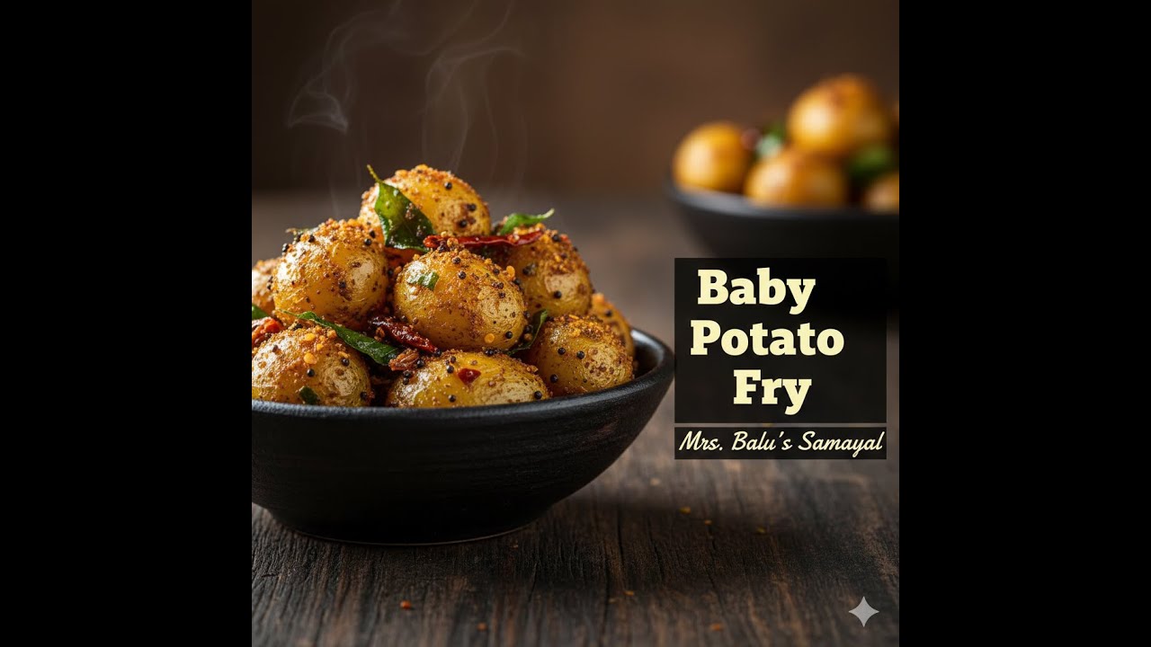 Baby Potato Fry Recipe in Tamil