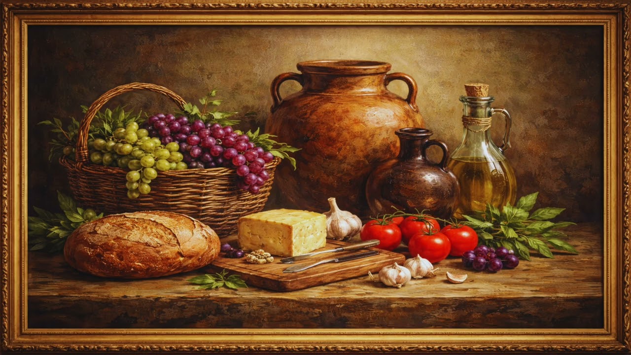 Warm Vintage Still Life/4K Frame TV Art/ Classic Oil Painting Screensaver 1 Hour