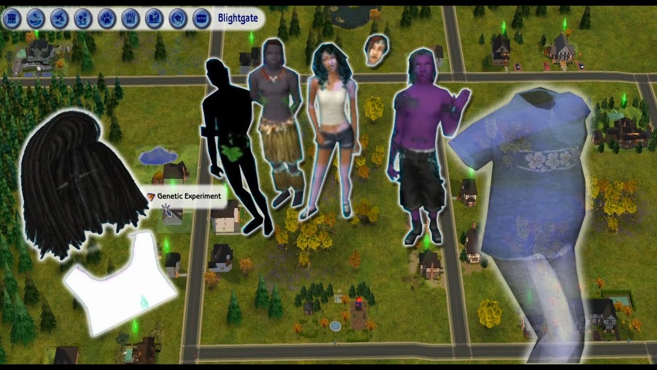 Invisible Sims and Broken Skin Genetics (Sims 2, Blightgate)