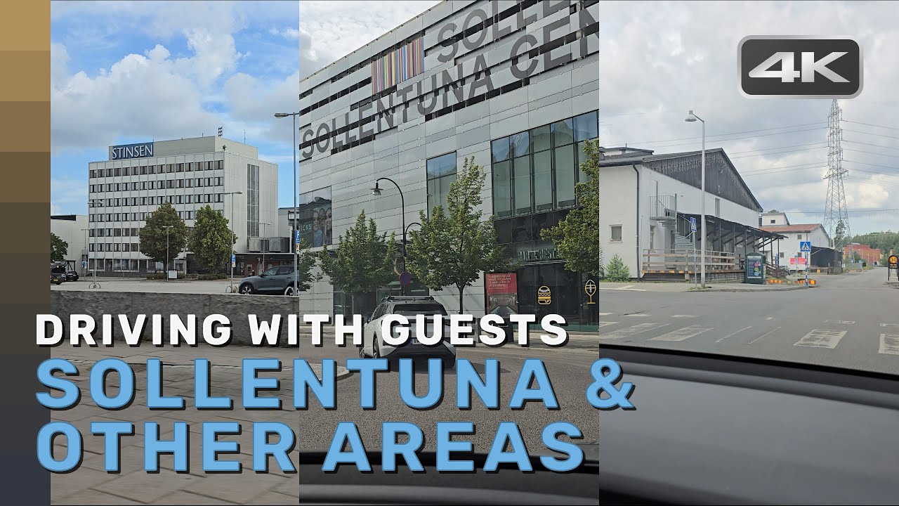 Driving with Olle around Sollentuna (Stockholm) (Sweden) (7 Aug, 2024) | 4k
