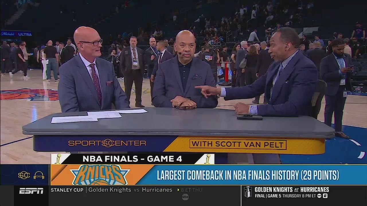 FULL ESPN SVP | Stephen A. & Wilbon erupt as KAT sparks Knicks' epic 29-point comeback over Spurs!