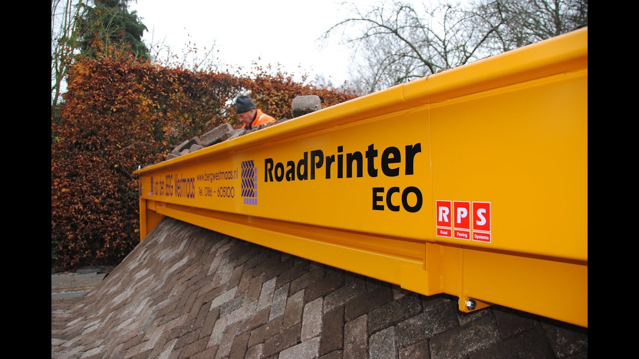 RoadPrinter Eco (her)bestratingsmachine herstraten in Maasdam, Binnenmaas PRIMEUR