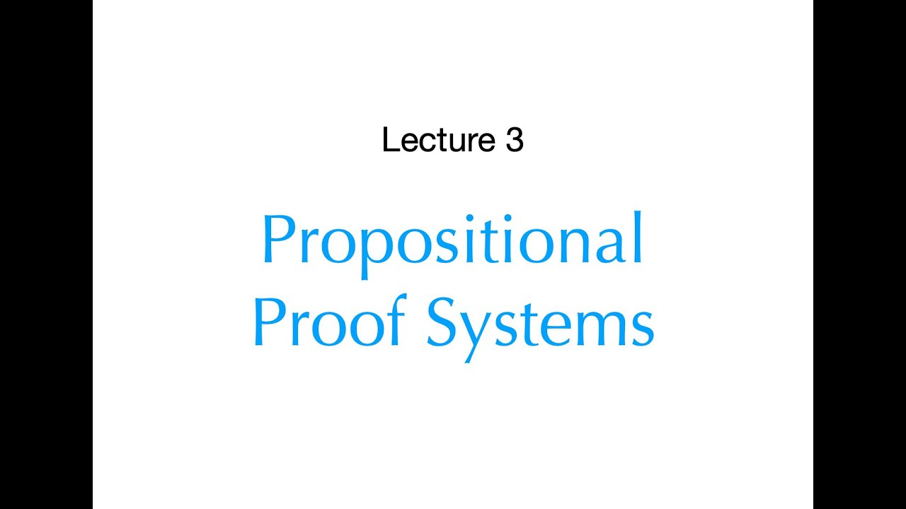 Logic and Proof, Lecture 3: Propositional Proof Systems. Live version*