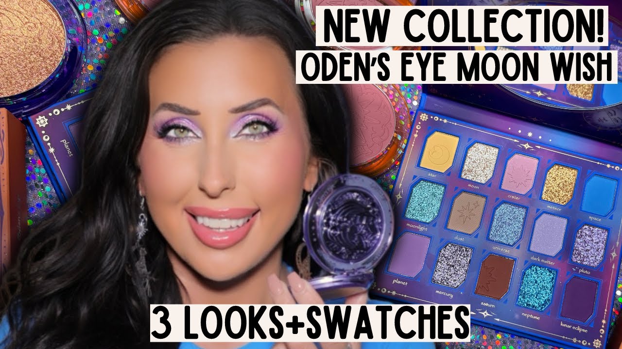 Oden's Eye Solmane II Moon Wish Collection | 3 Looks & Face Swatches | NEW Blushers & Highlighters!