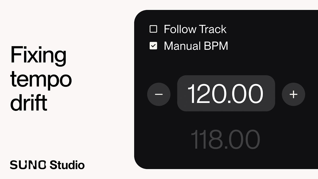 Suno Studio Fundamentals - Fixing Tempo Drift