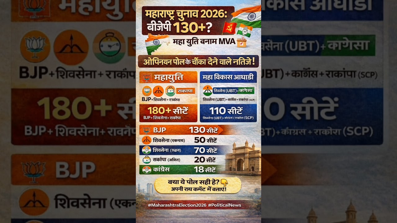 Maharashtra Election 2030: Who is Winning? Mahayuti vs MVA NewSurvey! #Maharashtra#Politics