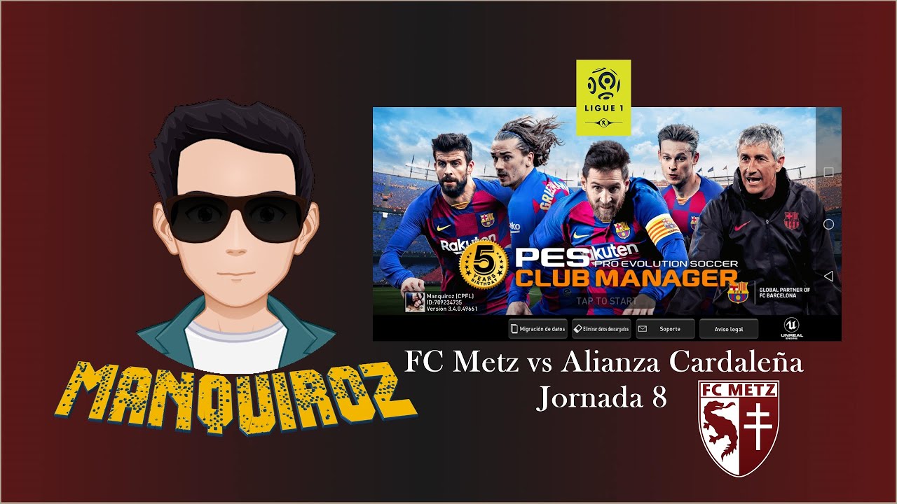 FC Metz vs Alianz Cardaleña  - Jornada 8 //PES CLUB MANAGER//