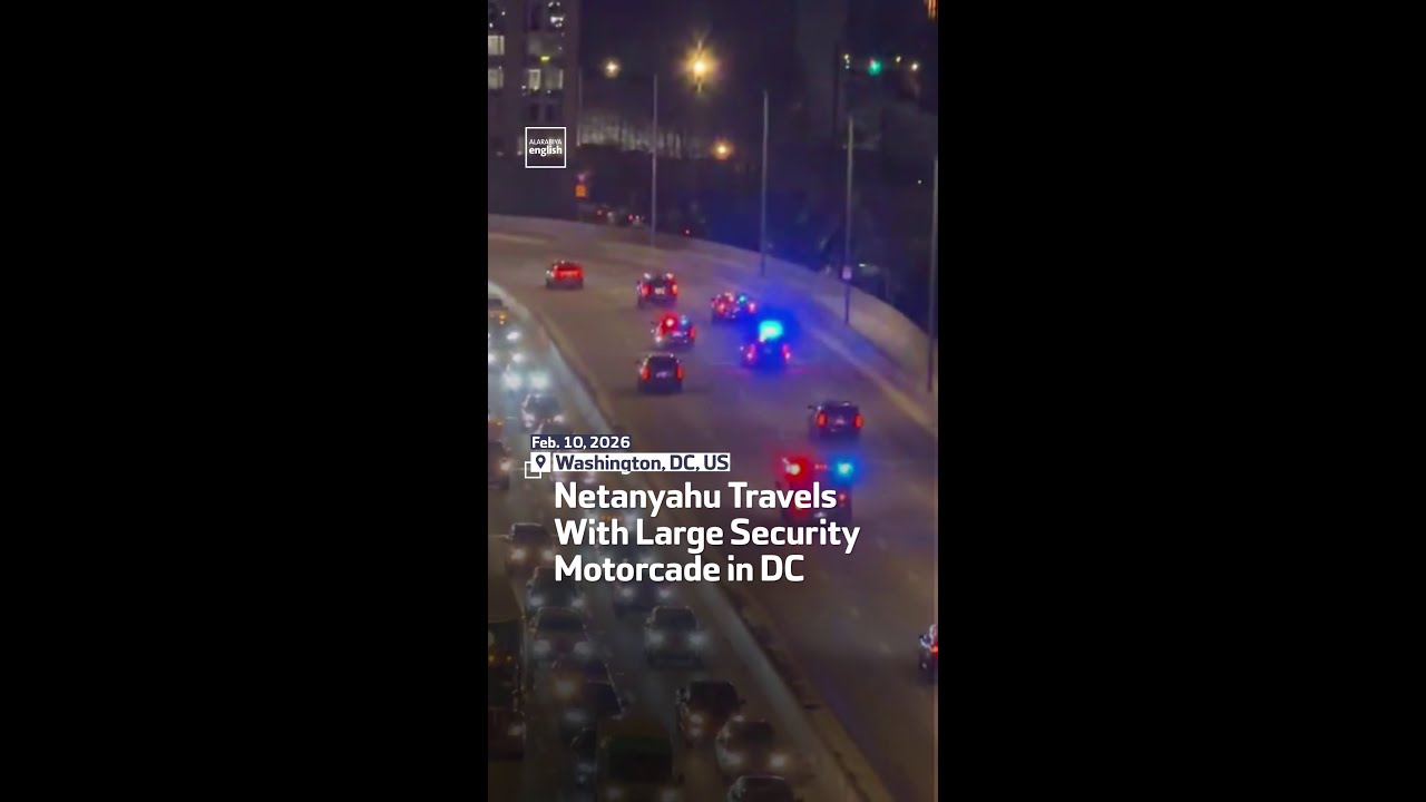 Netanyahu Travels With Large Security Motorcade In DC