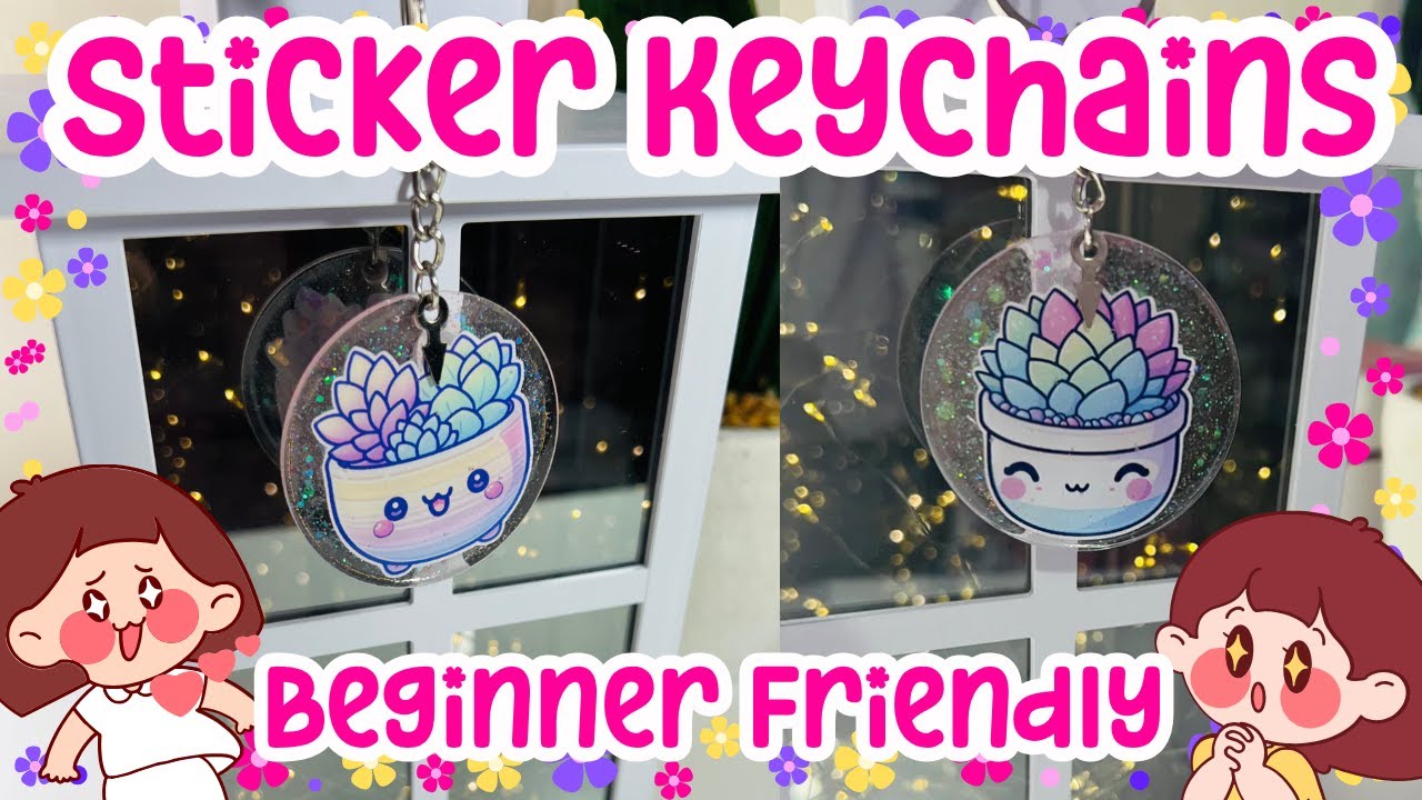 DIY Keychains with Stickers | Easy Cricut Craft for Beginners | Beginner Friendly
