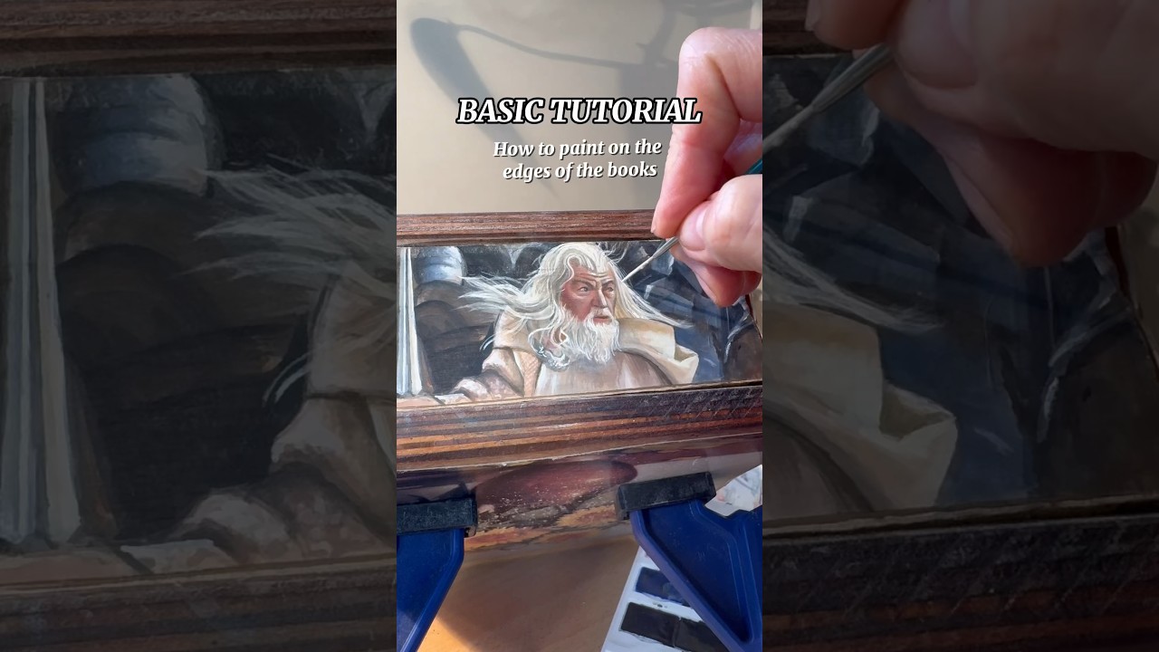 Basic Tutorial to paint on the edges of the books #artwork #arttutorial #bookart #edges #diyart