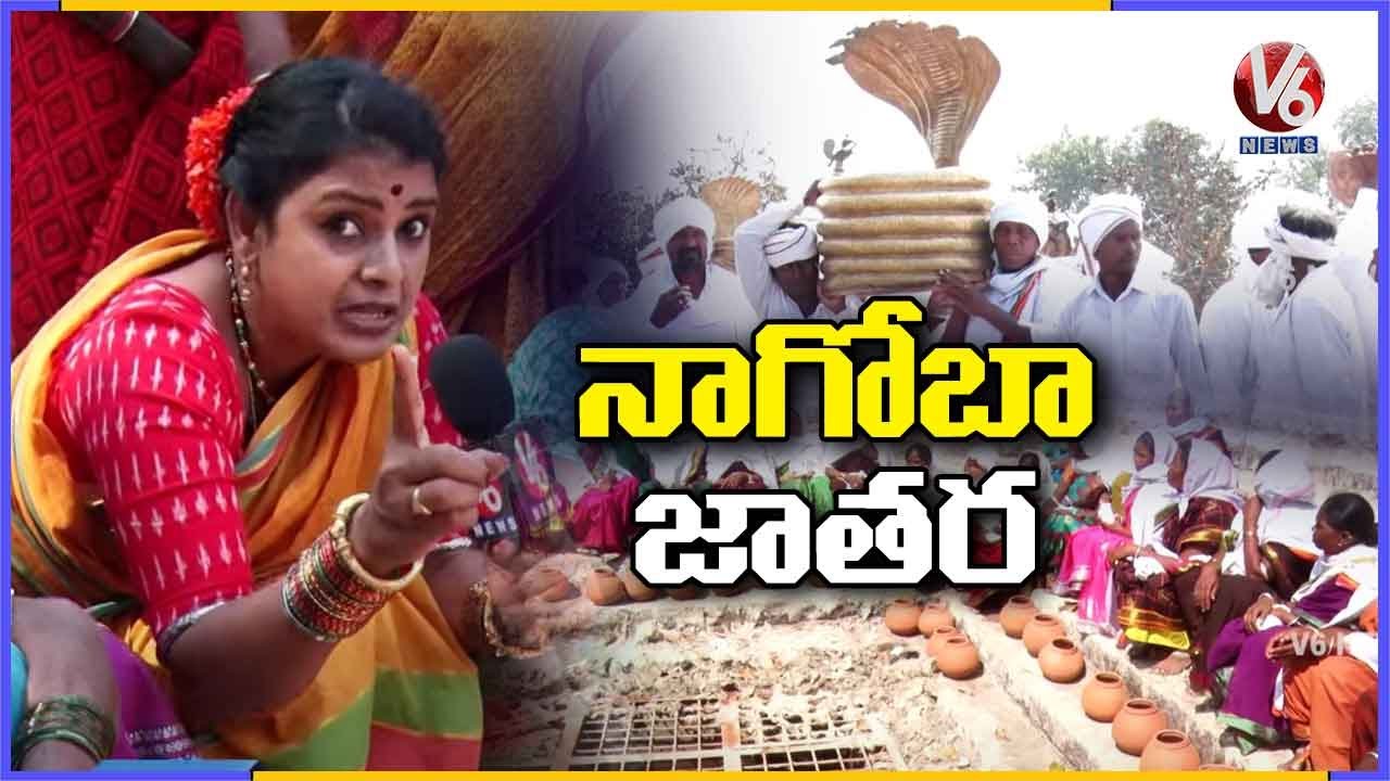నాగోబా జాతర : Teenmaar Chandravva Special Report On Nagoba Jatara | V6 News