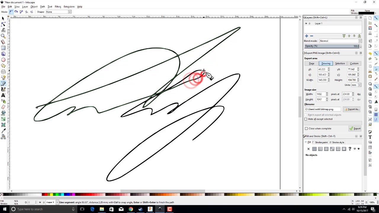 How to turn handwritten text into a traceable dxf line