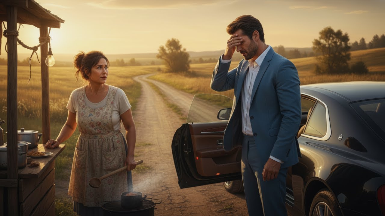 El millonario buscaba silencio, pero la humilde cocinera de un puesto cambió su destino para siempre