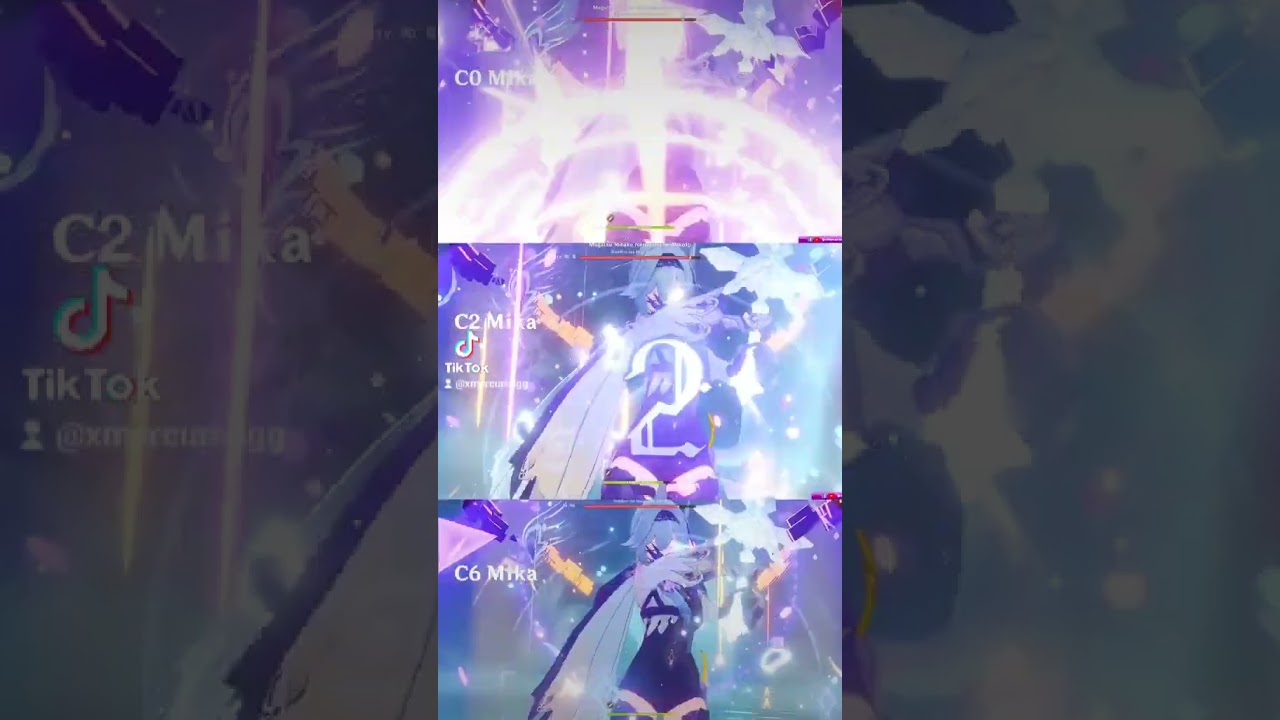 C0, C2, & C6 Mika Buff Test with Eula | Genshin Impact