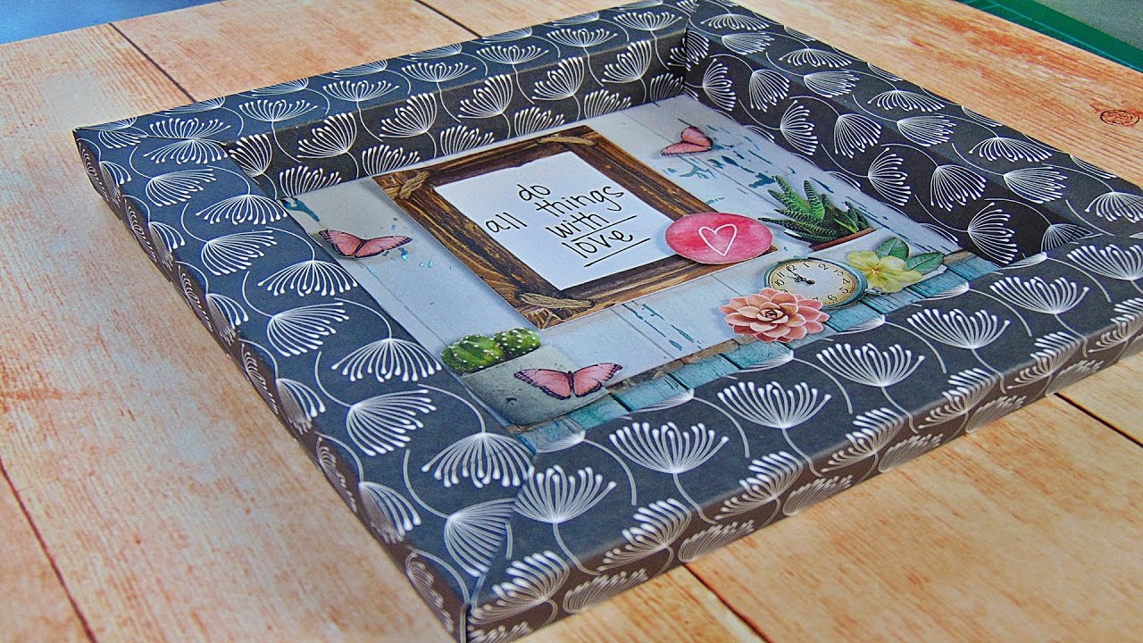 Basteln: 3D Bilderrahmen aus Papier selber machen / Basteln mit Papier