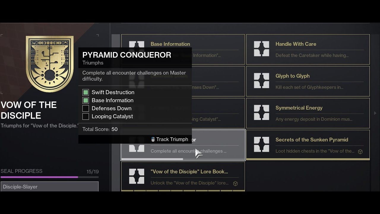 Master Vow of the Disciple Challenge: Base Information - Destiny 2