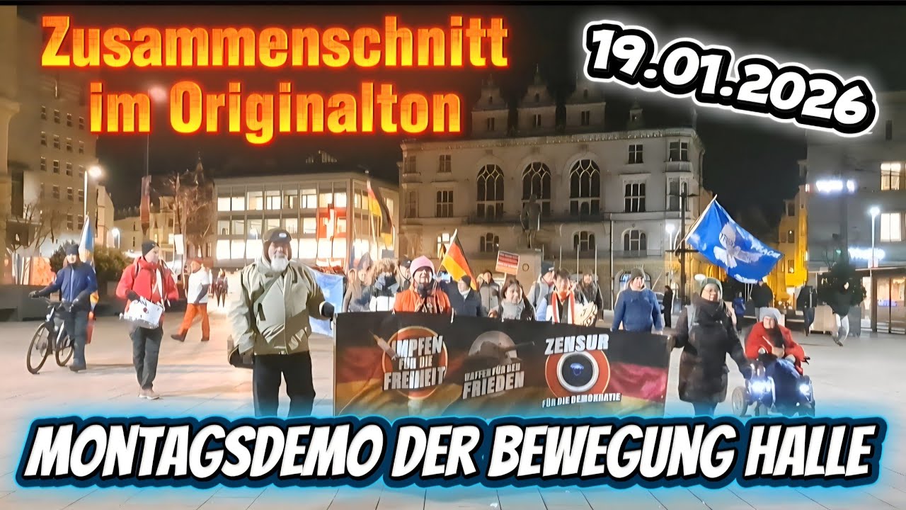 Montagsdemo der Bewegung Halle am 19.01.2026
