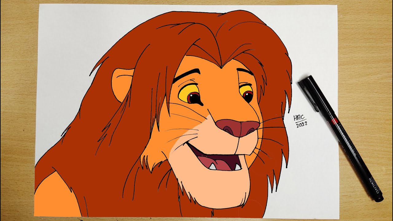 How to draw Simba || Step by step || The Lion King