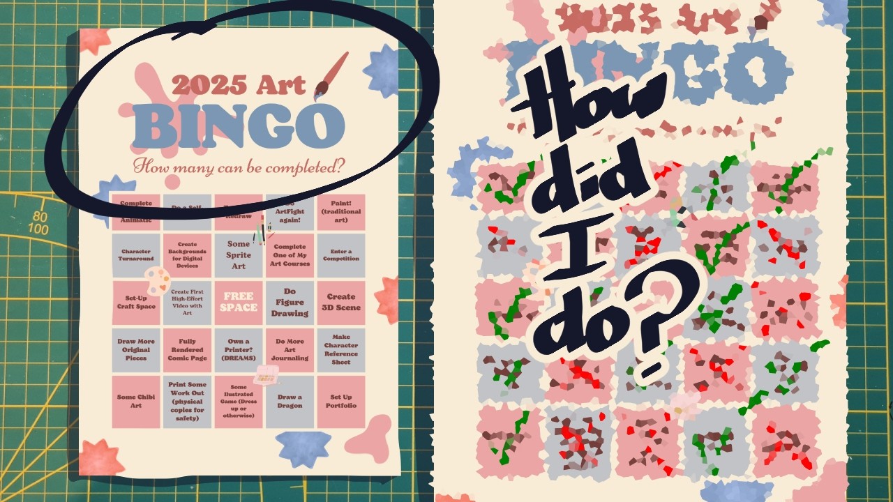 How did I do at my 2025 Art Goals? (spoiler: not great)