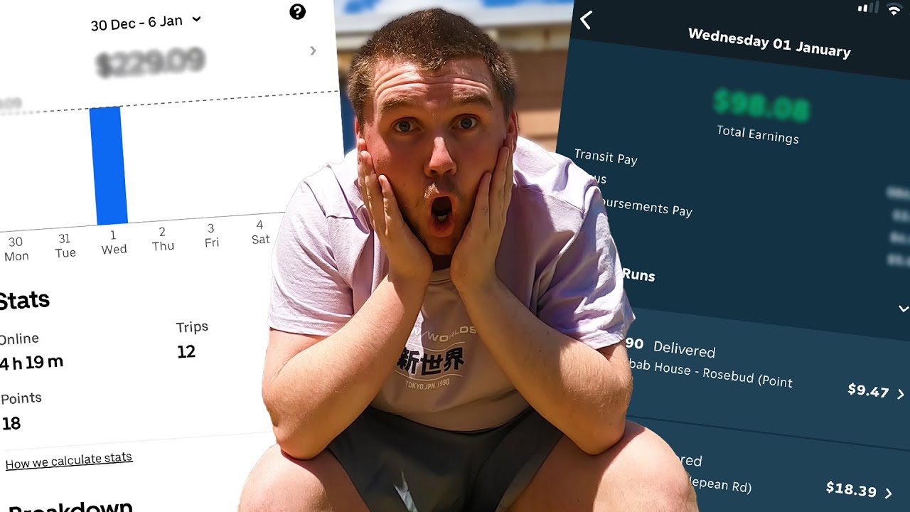 Menulog & Uber Eats Ride Along: NEW YEARS DAY EDITION