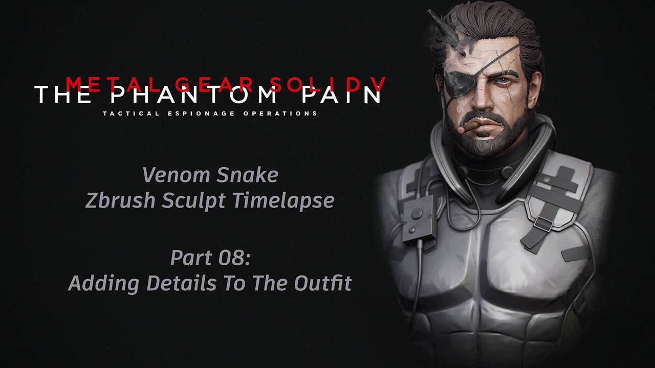 Venom Snake - Zbrush Sculpt Timelapse - Part 08: Adding Details to The Outfit
