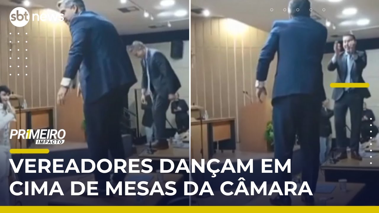 Vereadores dançam sobre mesas do plenário após sessão em São Caetano do Sul (SP) | #PrimeiroImpacto