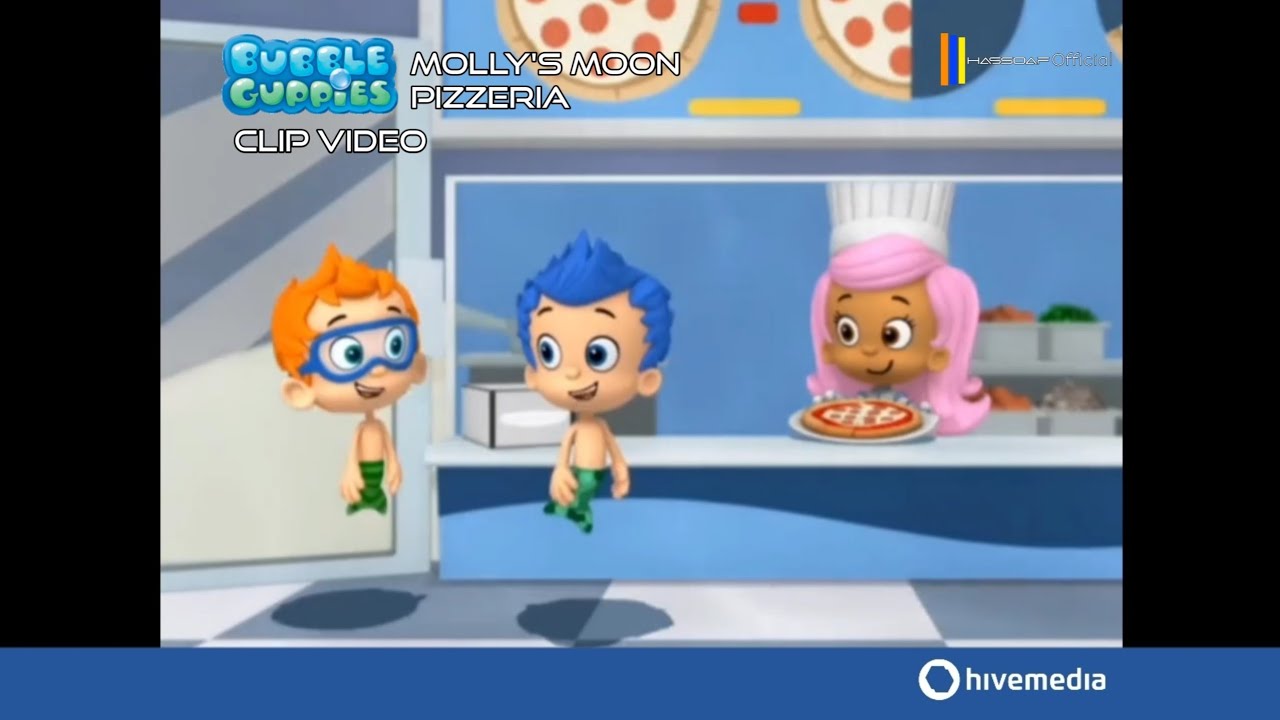 Bubble Guppies Molly's Moon Pizzeria Clip Video | Hassoaf Official Hivemedia 
