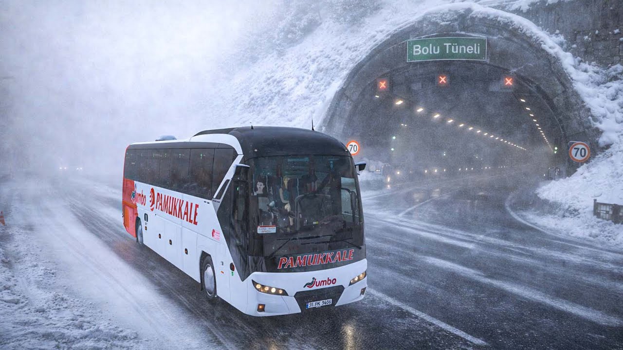 Yoğun Kar ve Bolu T&uuml;neli Ge&ccedil;idi | D&uuml;zce - Bolu Seferi #ets2 #otob&uuml;s #winter @heavyvehiclesturkey
